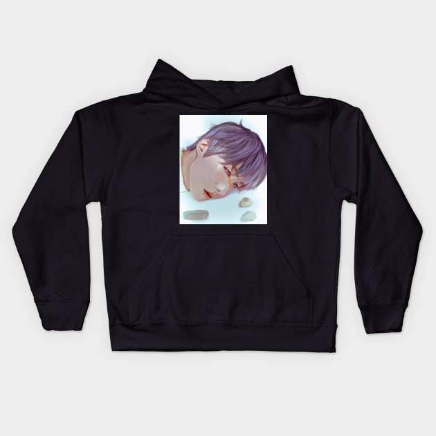 Golden tear Hoseok Kids Hoodie by Nastian